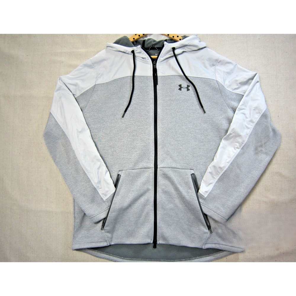 Under Armour ColdGear Scrambler Hybrid Jacket Men's XL Gray Full Zip Hooded